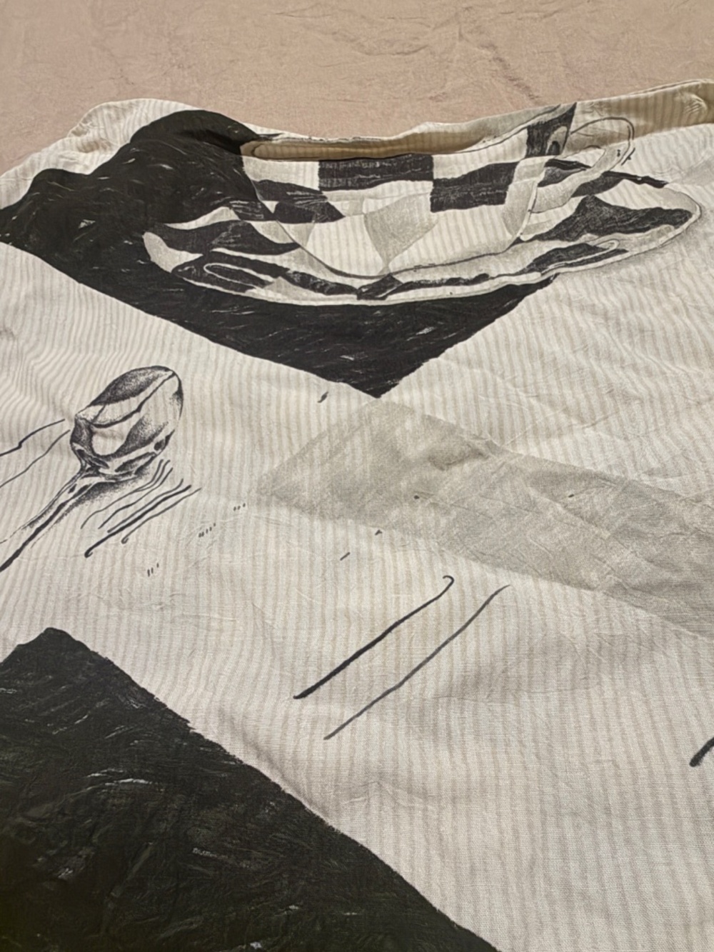 Jams World Vintage Black White Abstract Checkerboard Wrap Skort Shorts skirt M - Picture 11 of 13